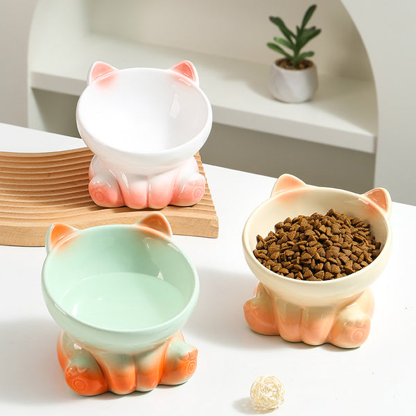 2-Pack Kitten Gradient Porcelain Bowl