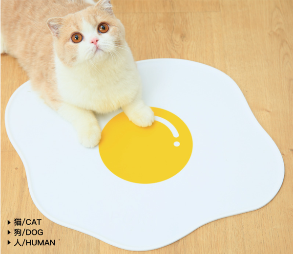 Dog Cat Food Mat - Poached Egg  44x36CM