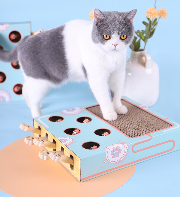 Cat Interactive Brain Game Toys,Whack Mole Mouse Exercise Toy