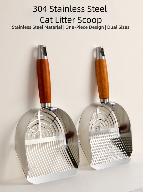 Stainless Steel Metal Cat Litter Scoop